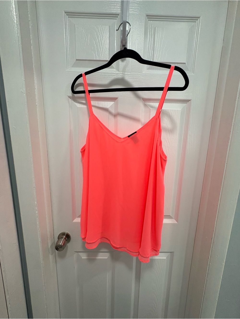 torrid Neon Coral Adjustable Strap V-Neck Cami
